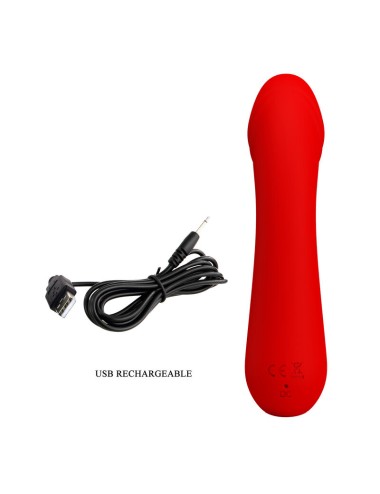 PRETTY LOVE - VIBRADOR RECARREGVEL CETUS VERMELHO