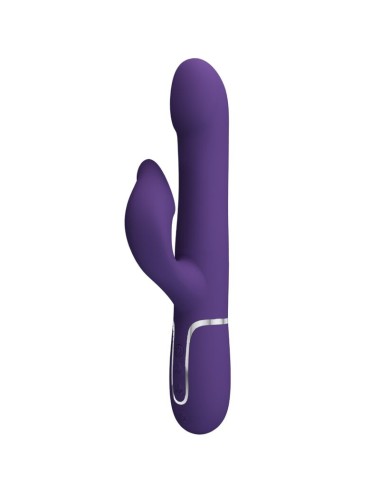 PRETTY LOVE - ZALIN VIBRADOR DE COELHO PÉROLAS 4 EM 1 ROXO
