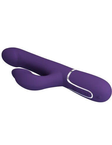 PRETTY LOVE - ZALIN VIBRADOR DE COELHO PÉROLAS 4 EM 1 ROXO