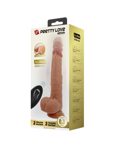 PRETTY LOVE - JONATHAN SILICONE DILDO 3 VIBRAÕES + 3 MEDIDAS DE INSERO CONTROLE REMOTO 21 CM