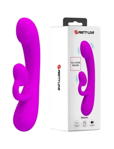 PRETTY LOVE - VIBRADOR SINCERO E OTADOR DE CLITÓRIS SILICONE ROXO