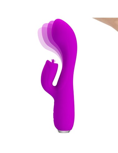 PRETTY LOVE - VIBRADOR DE COELHO RECARREGVEL GLORIA - ROXO IMPERMEVEL