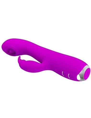 PRETTY LOVE - VIBRADOR RECARREGVEL RACHEL COM SUCKER ROXO