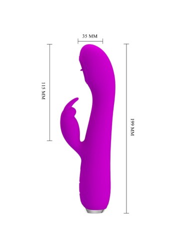 PRETTY LOVE - VIBRADOR RECARREGVEL RACHEL COM SUCKER ROXO