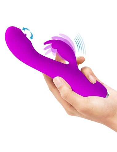 PRETTY LOVE - VIBRADOR RECARREGVEL RACHEL COM SUCKER ROXO