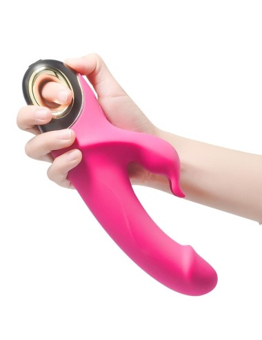ARMONY - METEROR DILDO VIBRADOR COELHO ROTATOR FÚCSIA