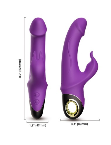 ARMONY - METEROR DILDO VIBRADOR COELHO ROTATOR ROXO