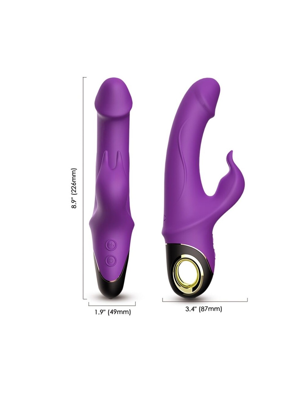 ARMONY - METEROR DILDO VIBRADOR COELHO ROTATOR ROXO