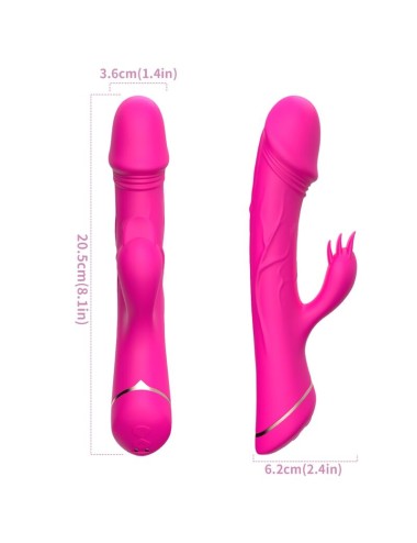 ARMONY - DILDO VIBRADOR COELHO SILICONE FÚCSIA