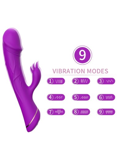 ARMONY - DILDO VIBRADOR COELHO SILICONE ROXO