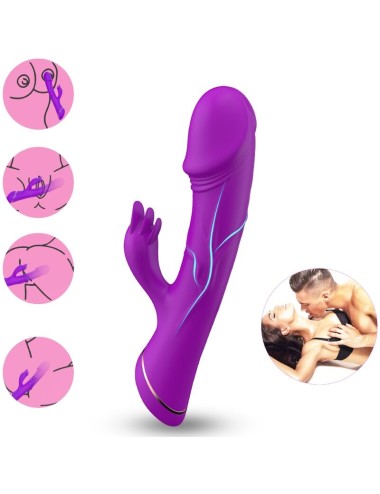 ARMONY - DILDO VIBRADOR COELHO SILICONE ROXO
