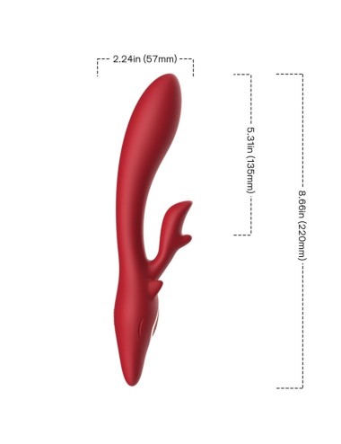 ARMONY - ELK VIBRADOR COELHO CURVADO VERMELHO