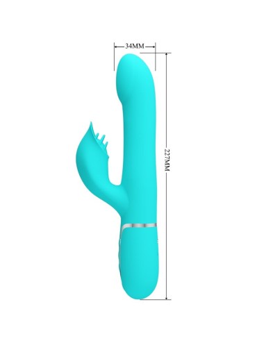 PRETTY LOVE - VIBRADOR COELHO PÉROLAS AQUA VERDE
