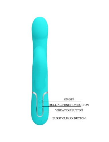 PRETTY LOVE - VIBRADOR COELHO PÉROLAS AQUA VERDE
