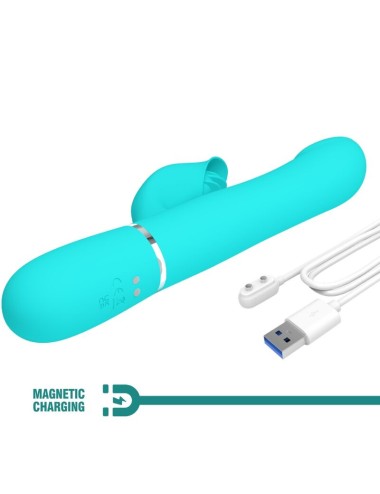 PRETTY LOVE - VIBRADOR COELHO PÉROLAS AQUA VERDE