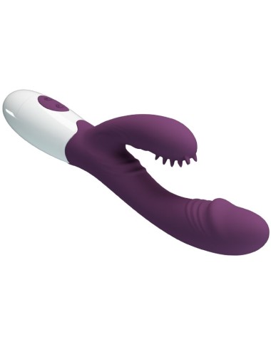 PRETTY LOVE - BUTTERFLY KISS VIBRADOR DE COELHO E ESTIMULADOR DE PONTO G ROXO