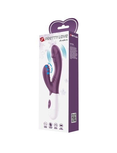 PRETTY LOVE - BUTTERFLY KISS VIBRADOR DE COELHO E ESTIMULADOR DE PONTO G ROXO