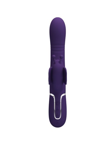 PRETTY LOVE - VIBRADOR COELHO MULTIFUNÇÕES 4 EM 1 BORBOLETA ROXO