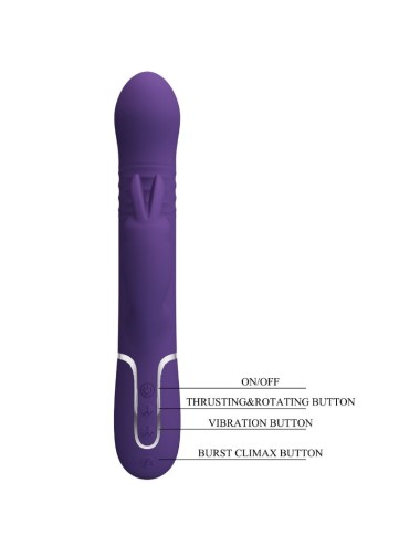 PRETTY LOVE - COALE VIBRADOR  COELHO 4 EM 1 ROXO