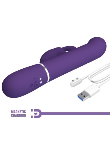 PRETTY LOVE - COALE VIBRADOR  COELHO 4 EM 1 ROXO