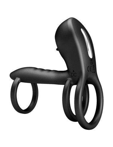 PRETTY LOVE - BAINHA DE PÊNIS JAMMY 12 VIBRAÕES COM LÍNGUA DE SILICONE RECARREGVEL