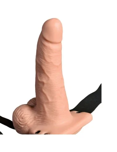 FETISH FANTASY SERIES - ARNÊS AJUSTVEL COM CONTROLE REMOTO PÊNIS REALISTA COM TESTÍCULOS RECARREGVEIS E VIBRADOR 15 CM