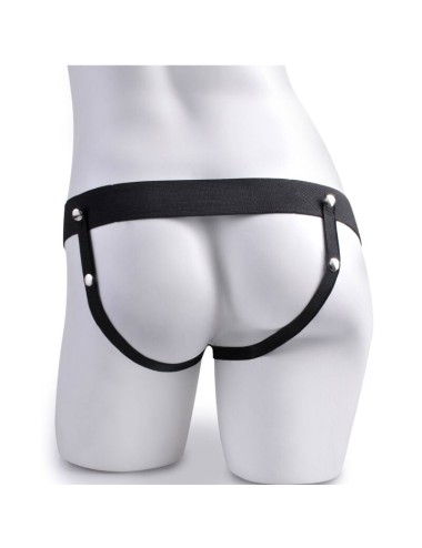 FETISH FANTASY SERIES - ARNÊS AJUSTVEL COM CONTROLE REMOTO PÊNIS REALISTA COM TESTÍCULOS RECARREGVEIS E VIBRADOR 15 CM