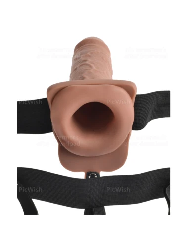 FETISH FANTASY SERIES - ARNÊS AJUSTVEL PÊNIS REALISTA COM BOLAS RECARREGVEIS E VIBRADOR 17
