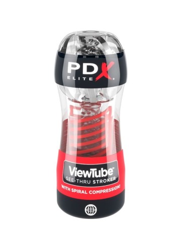 PDX ELITE - STROKER VIEWTUBE 2 COMPRESSO ESPIRAL TRANSPARENTE
