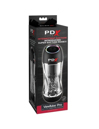 PDX ELITE - VIBRADOR STROKER VIEWTUBE PRO TRANSPARENTE