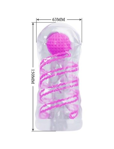 PRETTY LOVE - MASTURBADOR MASCULINO FANTASY COM ESPIRAL INTERNA E BOLAS TRANSPARENTES