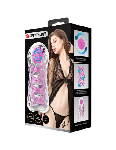 PRETTY LOVE - MASTURBADOR MASCULINO FANTASY COM ESPIRAL INTERNA E BOLAS TRANSPARENTES