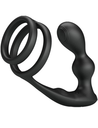 PRETTY LOVE - ANEL PARA PÊNIS MARSHALL COM PLUG ANAL VIBRATÓRIO COM CONTROLE REMOTO
