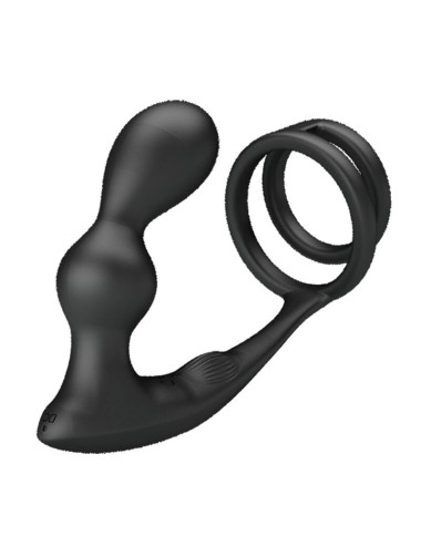 PRETTY LOVE - ANEL PARA PÊNIS MARSHALL COM PLUG ANAL VIBRATÓRIO COM CONTROLE REMOTO