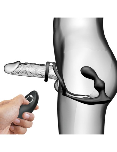 PRETTY LOVE - ANEL PARA PÊNIS MARSHALL COM PLUG ANAL VIBRATÓRIO COM CONTROLE REMOTO