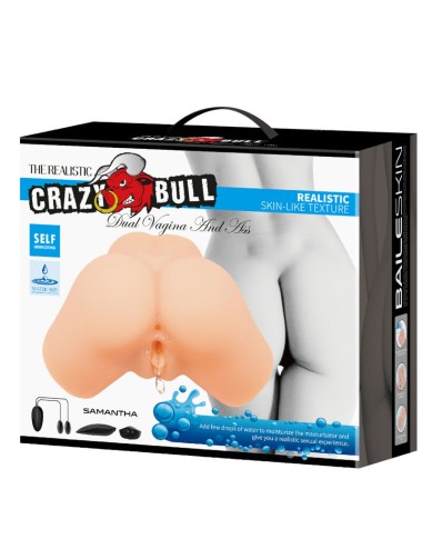 CRAZY BULL - VIBRADOR REALISTA DE VAGINA E NUS SAMANTHA