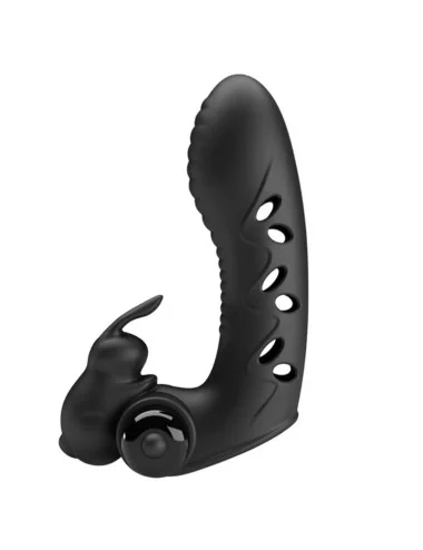 PRETTY LOVE - CAPA DE DEDO VIBRADOR DE COELHO PRETO VANCE