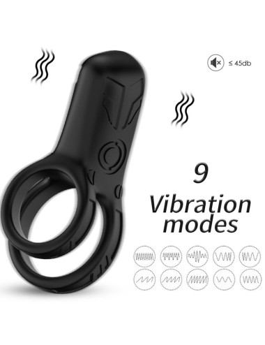 ARMONY - VIBRADOR DE ANEL DUPLO PRETO