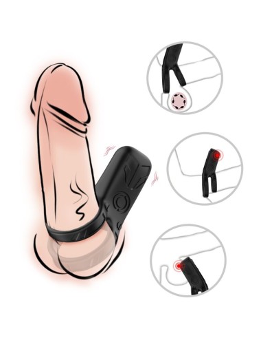 ARMONY - VIBRADOR DE ANEL DUPLO PRETO