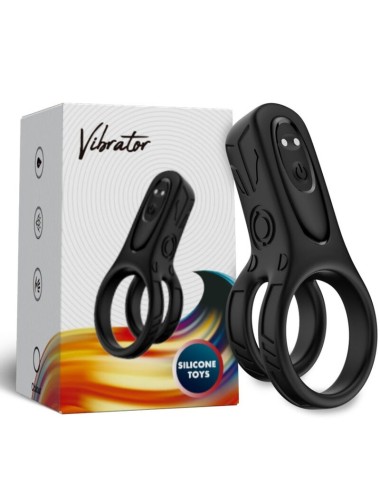 ARMONY - VIBRADOR DE ANEL DUPLO PRETO