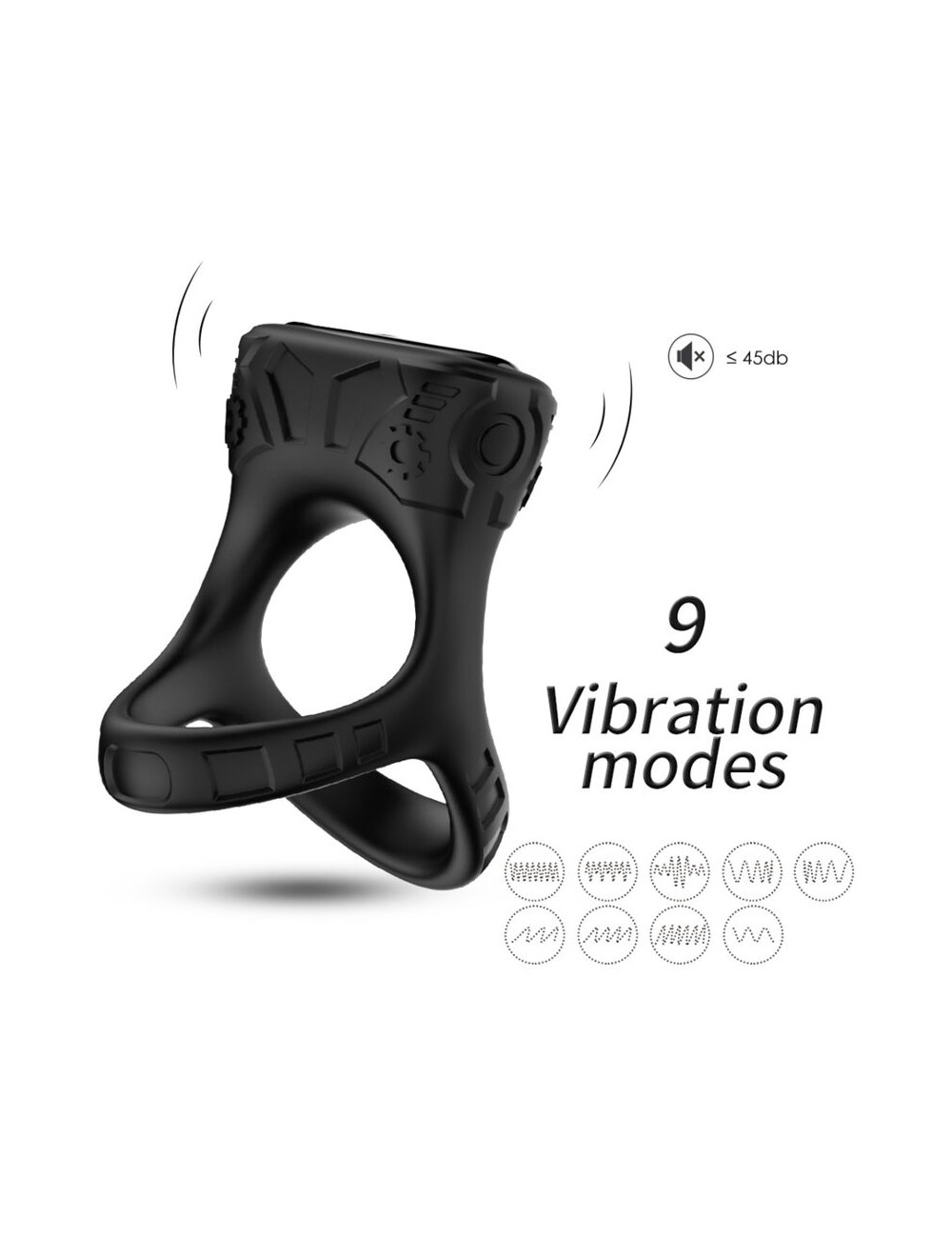 ARMONY - VIBRADOR DE ANEL E MULTPOSIÇÃO PRETO