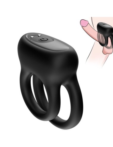 ARMONY - VIBRADOR DE ANEL DUPLO PRETO