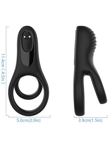 ARMONY - VIBRADOR DE ANEL DUPLO PRETO