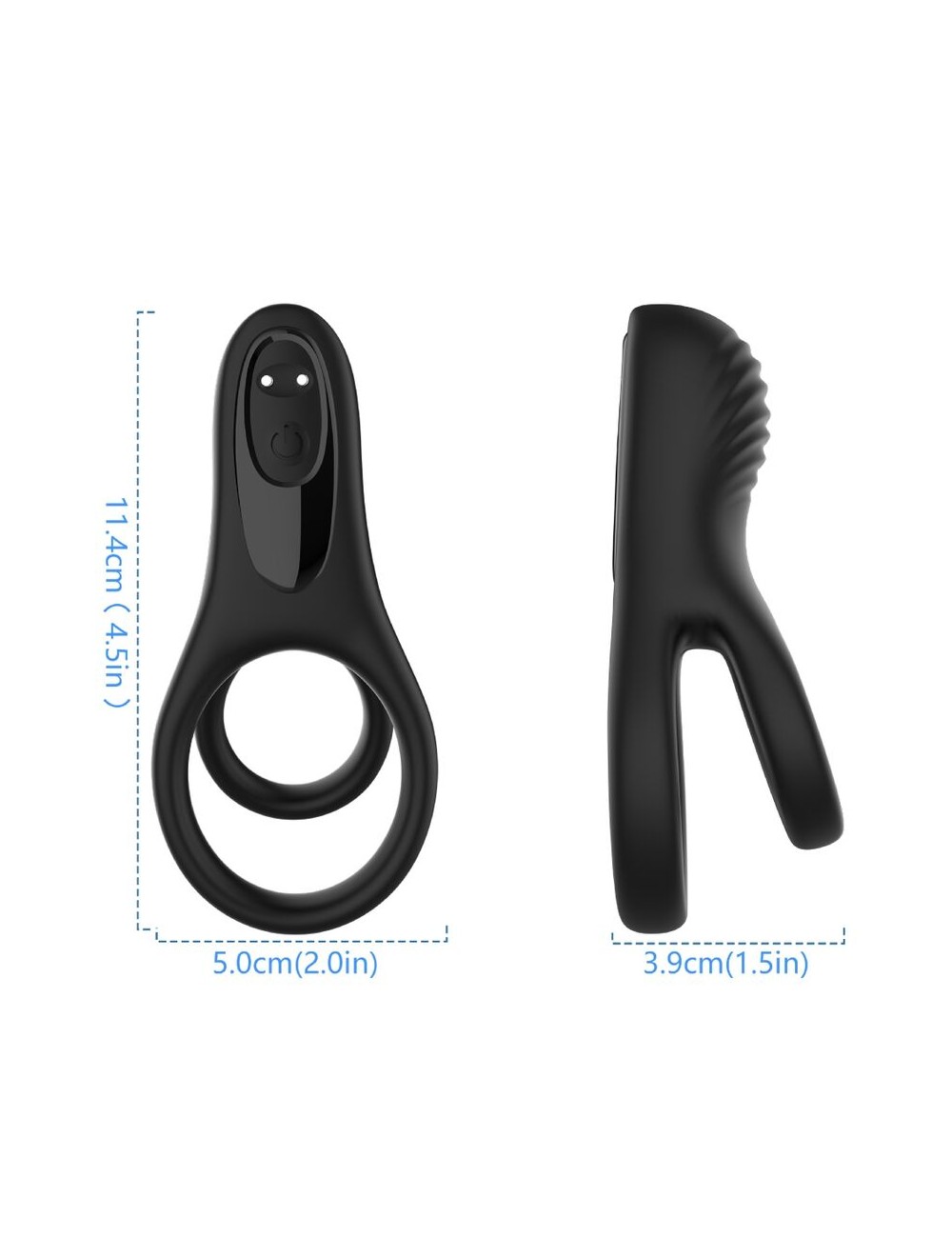 ARMONY - VIBRADOR DE ANEL DUPLO PRETO