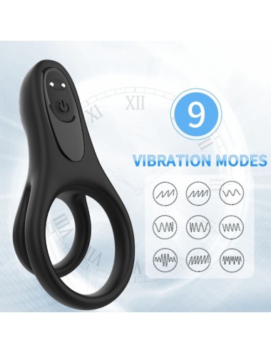 ARMONY - VIBRADOR DE ANEL DUPLO PRETO