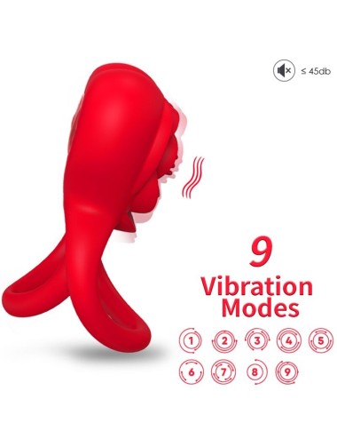 ARMONY - ANEL VIBRADOR CORAÇÃO VERMELHO