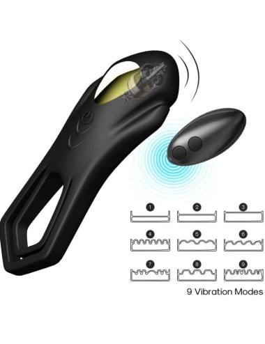 ARMONY - VIBRADOR ROADSTER ANEL DUPLO CONTROLE REMOTO PRETO