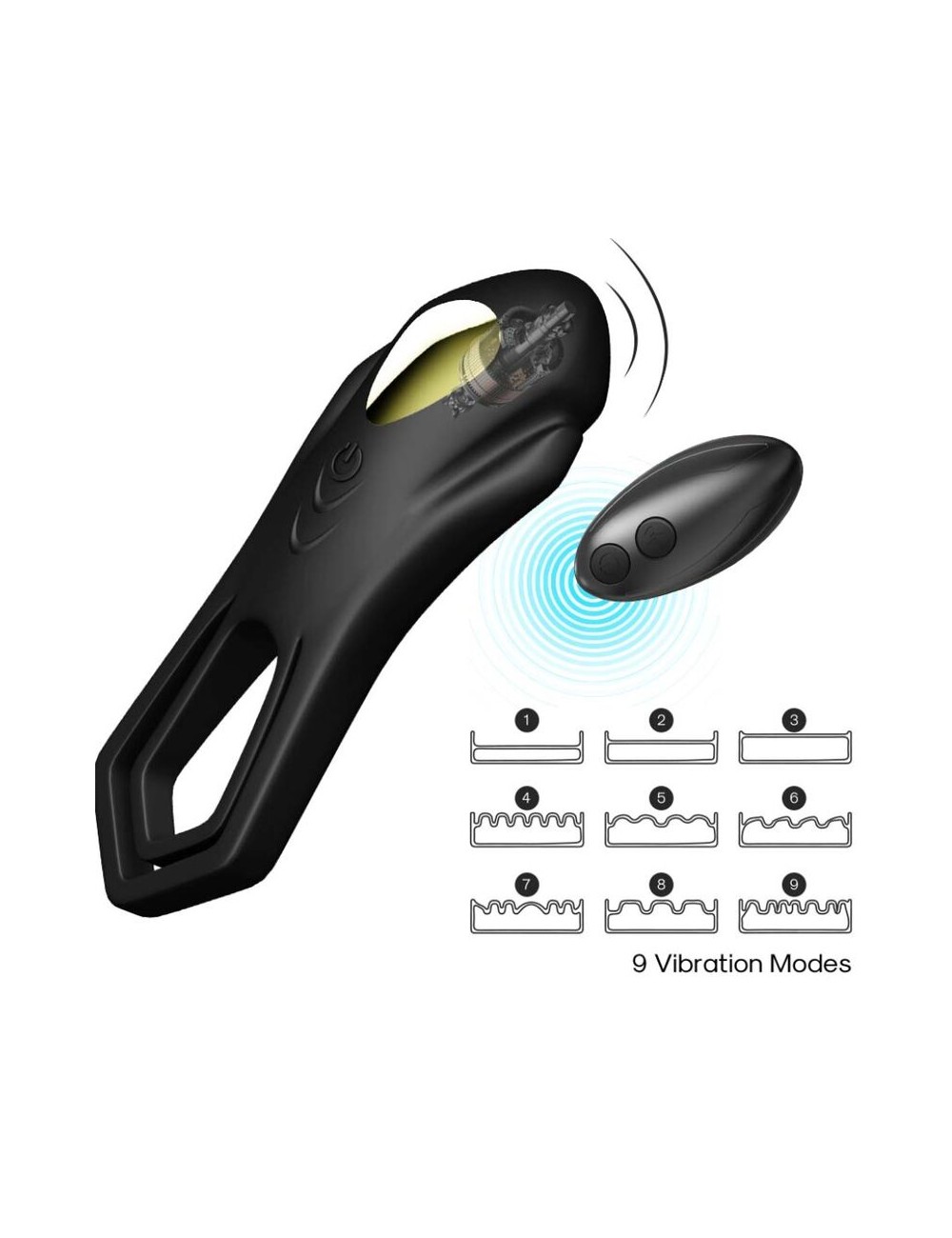 ARMONY - VIBRADOR ROADSTER ANEL DUPLO CONTROLE REMOTO PRETO