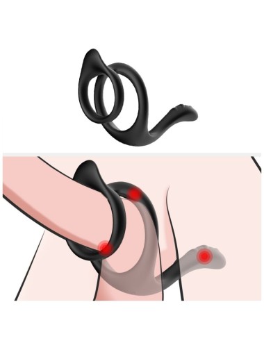 ARMONY - ANEL ANAL DUPLO TAIL PRETO