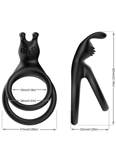 ARMONY - ANEL DE COELHO DUPLO TENSY PRETO